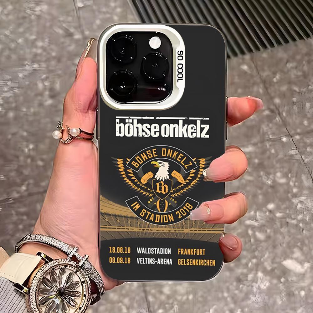 B-Bohse O-Onkelz Kapela Pouzdro na telefon Pro IPhone 17 Pro Max 16 Pro Max 15 14 13 11 12 Mini Xs X Xr 7 8 Plus Se Barva Stříbrný Kryt