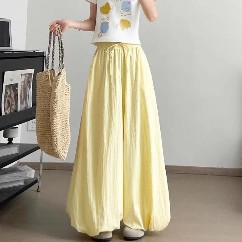 Mädchen Koreanische Mode Weite Hosen Schicke Designer High Waist Hosen Damen Baggy Dünne Lässige Tägliche Hose
