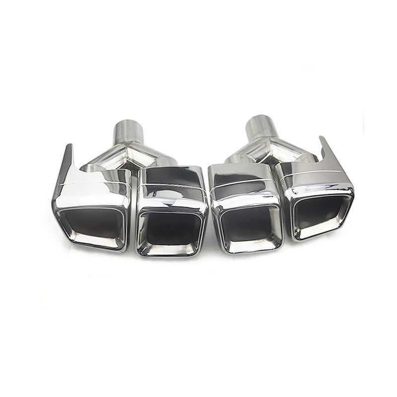 Mercedes E-Class W212 AMG/E63 Quad Square Outlet Stainless Steel Exhaust Tailpipe