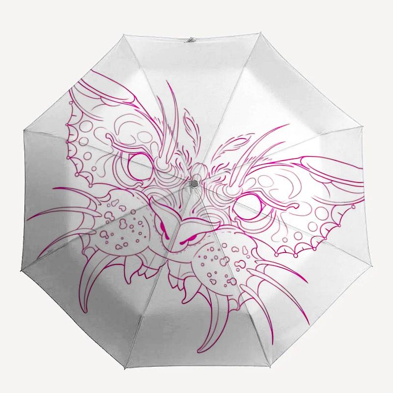 

1pc Butterfly Mask Automatic Opening/closing umbrella, Reinforced 8-Rib Construction, Compact Travel Umbrella yy250808136