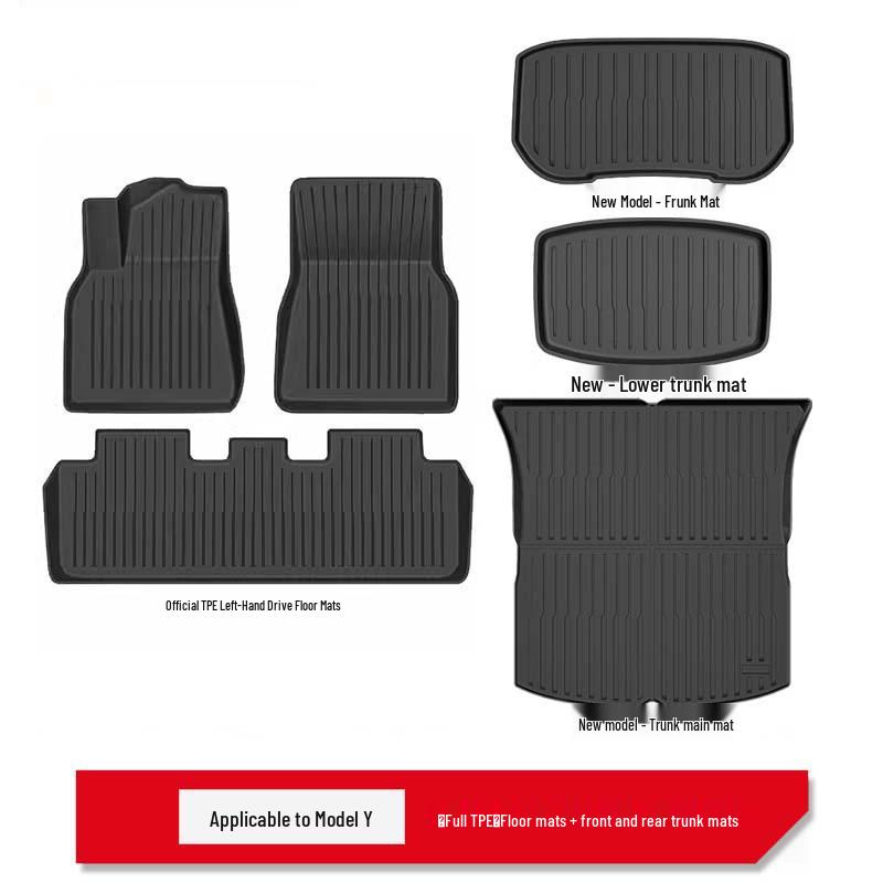 TPE Full-Coverage Floor Mats for Tesla Model 3/Y