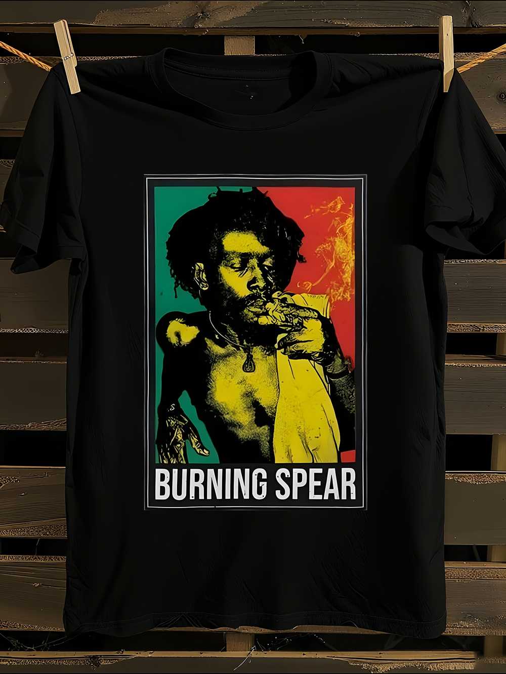 

Burning Spear Graphic T-Shirt Mens Tshirt Womens Tshirts with Letters Print Short Sleeves T-Shirt Casual Street Tee Shirt Top XXXXL