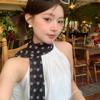 new Korean version ins chiffon polka dot long scarf women's printed high-end versatile accessory scarf neck scarf