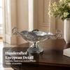Fruit Bowl with Handles Embossed Pedestal Stylish for Dining Table