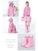 Children's Cartoon Raincoat with Backpack Space - Yellow Duck Design