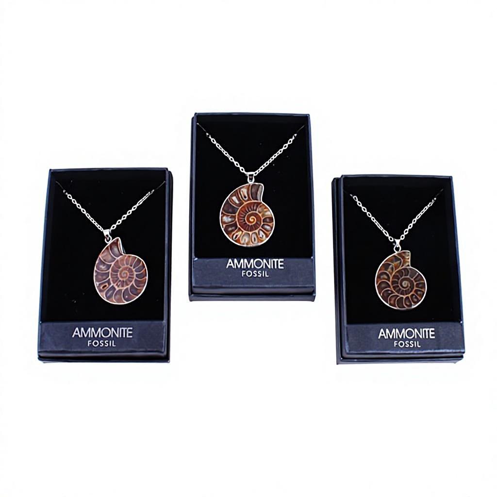 Natural Conch fossil Pendant Necklace Original Ore Mineral Men and Women Jewelry Pendant Spot Colored Snail Slice