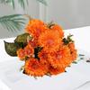 Valósághű mesterséges krizantém csokor, öntözés nélkül, hamis krizantém virágok otthoni esküvői dekoráció