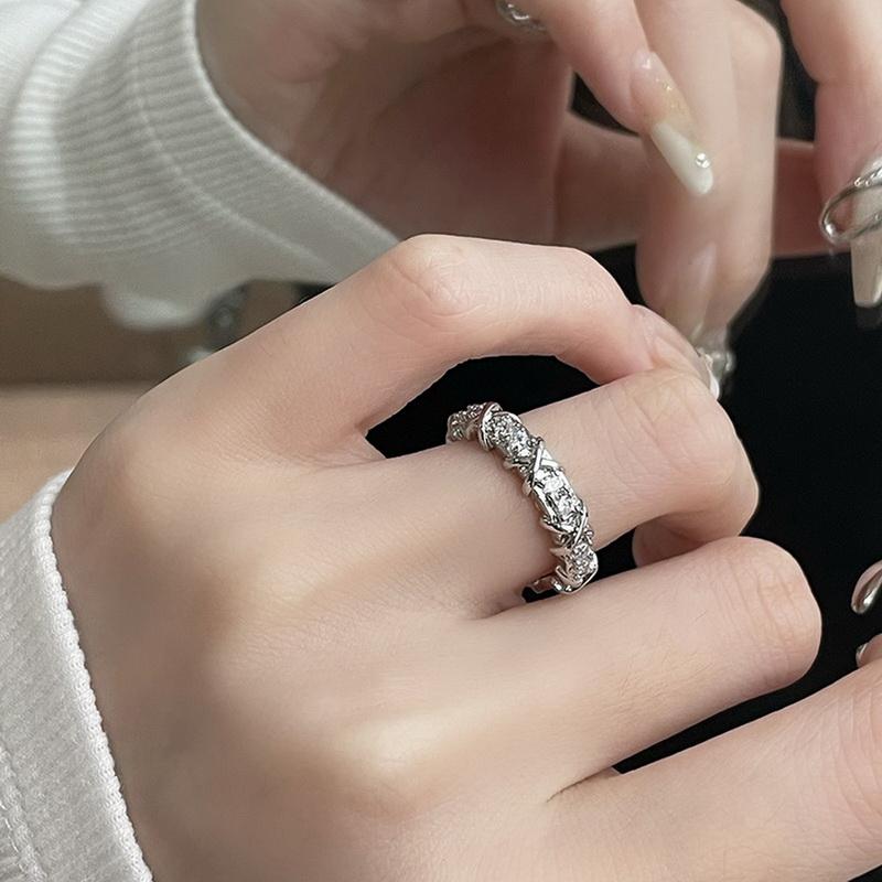 Mode Glänzende Blaue Kristall Planet Ringe Y2K Emo Mädchen Fee Exquisite Offene Finger Ring Frauen Hochzeit Party Trendy Schmuck