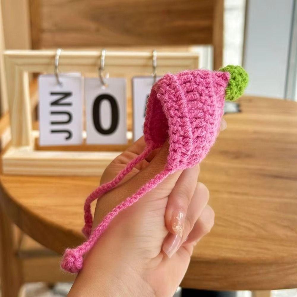 Cute Mini Knitted Hats Candy Color Casual Wear Hat Cartoon Animal Doll Hat  Doll Accessories