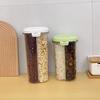 4-Compartment Grain Storage Container Sealed Food Storage Box Cereal Grain Dispenser  Coffee