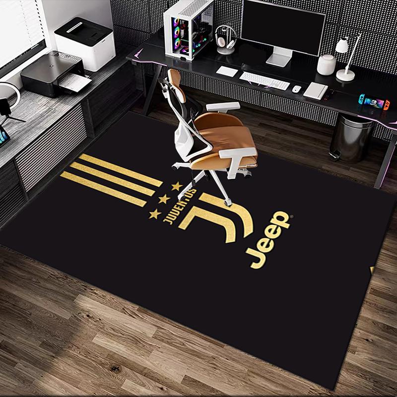[Juventus Football Club Printed Carpet] Non-slip Office Rug, Cozy Area Carprt for Living Room Use, Soft Home Sofa Chair Mat