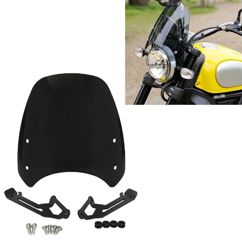 A28G-Fairing Windshield Windscreen Wind Deflector Shields For Ducati Scrambler 400 800 2015- Motorcycles