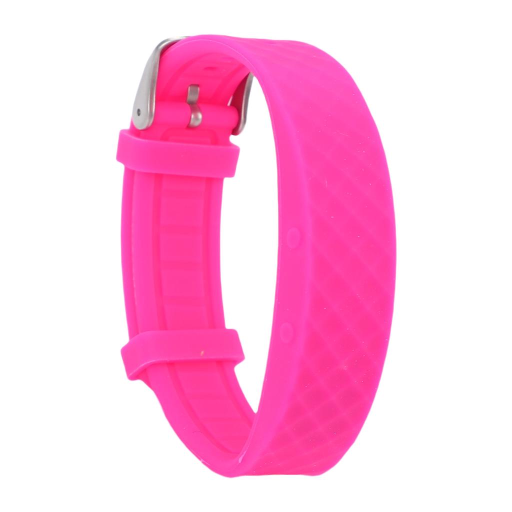 Silicone Smart Bracelet Rose Red Rechargeable Smart Wrist Bracelet Fitness Sleep Tracker Vibrating Reminder Alarm Clock