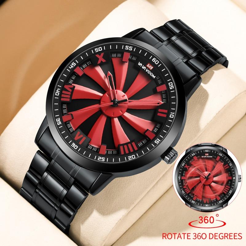 Write Wheel Eye Watch Waterproof Quartz Watch Student Watch Rotary Large Dial Men's Watch