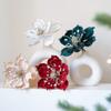 New Fabric Plastic Magnolia Flower 25CM DIY Decoration Christmas Artificial Flowers Xmas Decorative Flowers New Year
