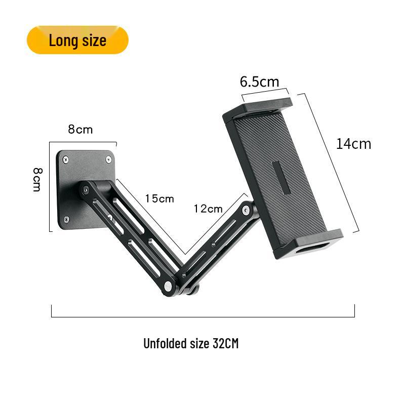 Doppelnutzbarer Aluminium-Wandhalter für Handy & Tablet - Faltbare, drehbare Halterung
