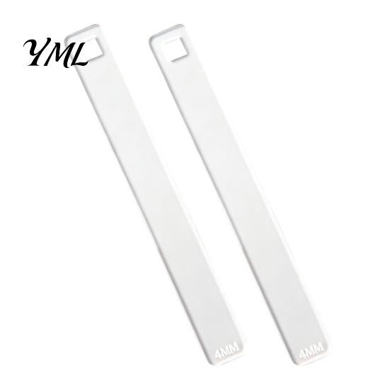 Polymer Clay Depth Guide 1 Pair Acrylic Guide, 2/3/4/5/6mm Pottery Rolling Pin Precision Guides Transparent Thickness Ruler for DIY Tools