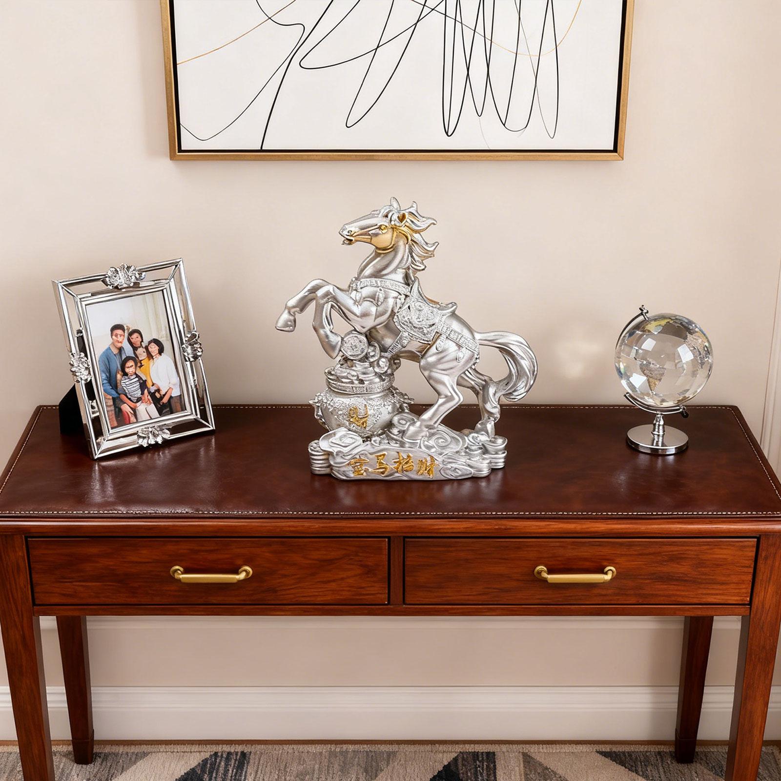 Статуэтка Лошади Богатства, Коллекционная фигурка к Китайскому Новому году, Статуэтка Лошади из смолы, Фигурка Лошади Фэн-шуй для бизнеса, гостевой комнаты