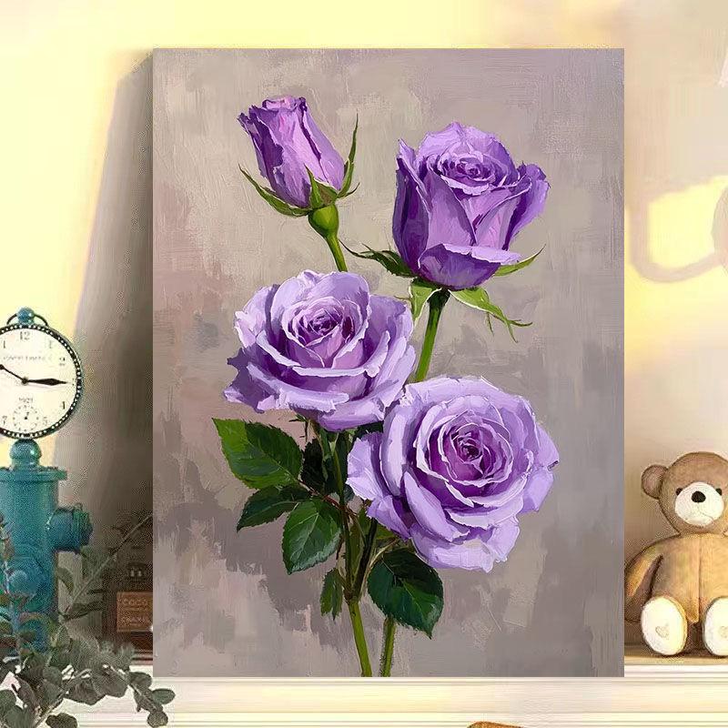 Minimalist DIY Floral Oil Painting Kit - Stress Relieving Decorative Art