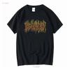 New Blood Incantation Band Metal Death Mens Black T Shirt Size S 2XL Vintage Washed Slightly Streetwear Stretched Graphic