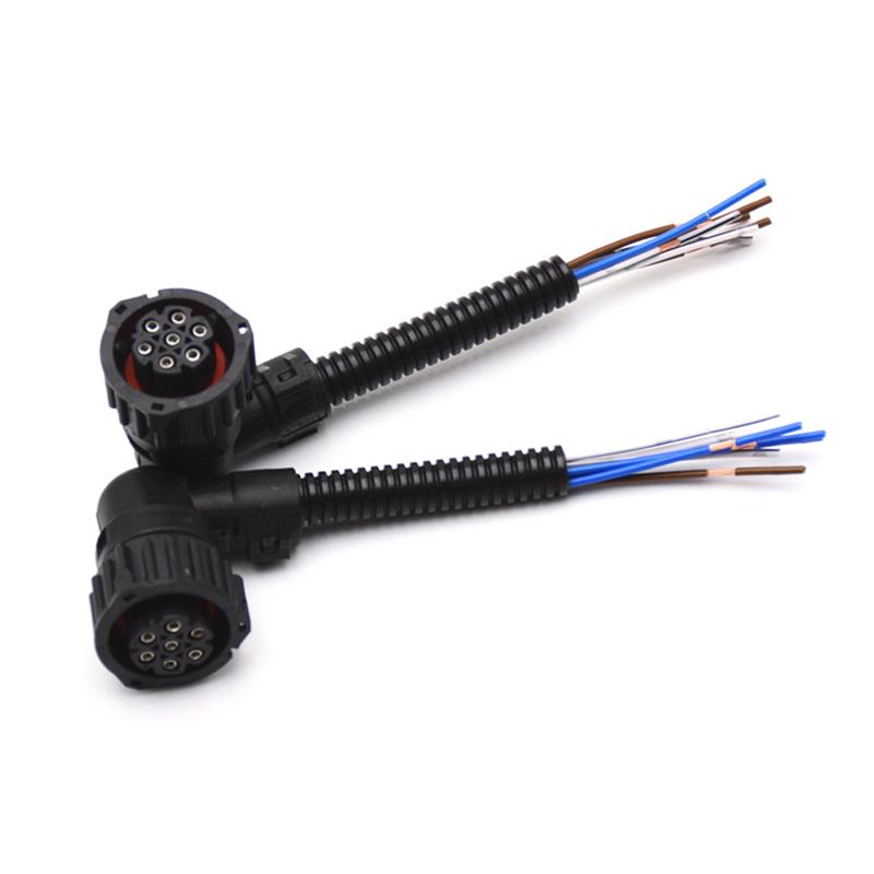 Pin Priză Auto Camion Pentru Conector Lumină Spată Sârmă Priză J6 cu 7 găuri