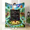 Dark Demon Art with Mythical Creatures Illustration Flannel Blanket for Bedroom, Living Room, Sofa, and Nap Sofas