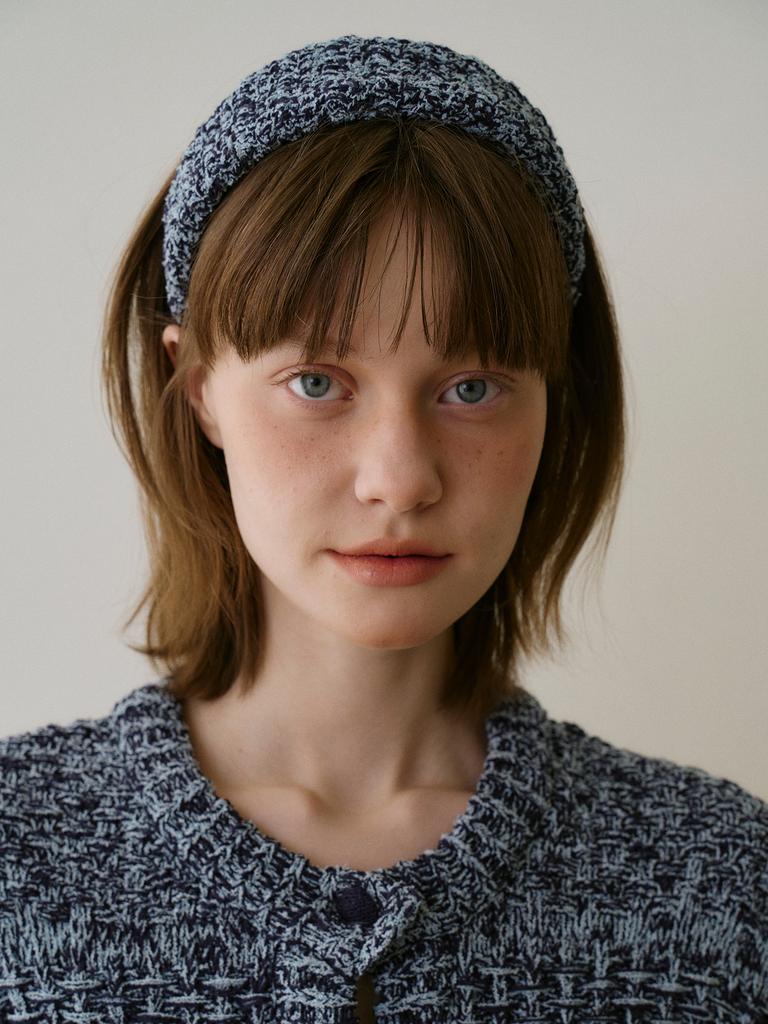 Tinknit Cotton Crown Knit Headband_Blue