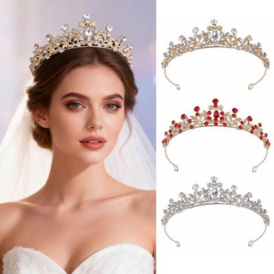 Rhinestone Bridal Tiara High-end Princess Tiaras Headpieces Quenn Crown  Birthday Party