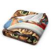 Cat Selfie with Santa Blanket  Warm Comfortable Plush Throw Blanket For Kids Adult Living Room Flannel Bedspread Bed Cover