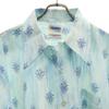 Golden Key 70s Vintage Floral Short Sleeve Shirt XL Light Blue Men's Used