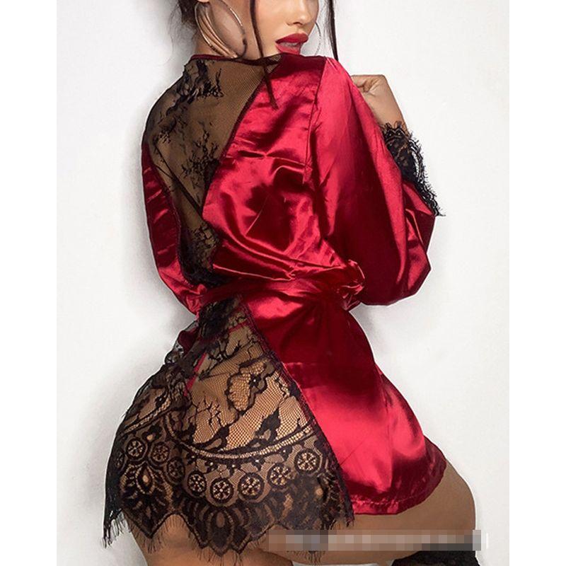 Lace Backless Seductive Pajamas Online Hot Girl Sexy Lace Open Back Pajamas for Women