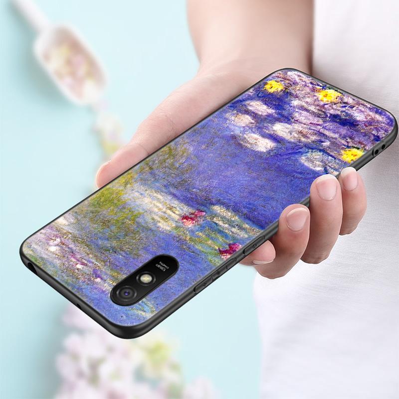 Claude Monet Silicone Phone Case For Xiaomi Redmi Note 11 10 9 8 Pro 11T 10T 10S 9S 8T 9 9A 9C 9T Black Soft Cover Coque Funda
