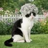 Elastic Band Cat Funny Headpiece Curly Cat Cosplay Headwear Pet Afro Wig  Photo Props