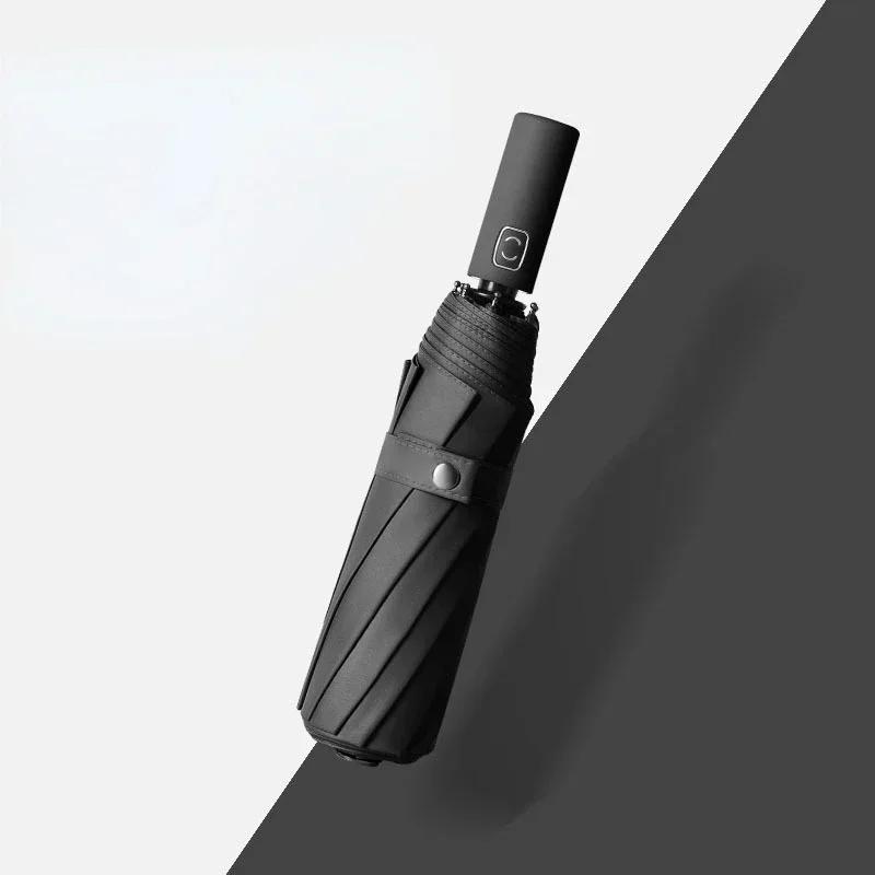 

Полностью автоматический складной зонт, 10 двойных спиц, большой, ветрозащитный, сильно водонепроницаемый, прочный, для мужчин и женщин