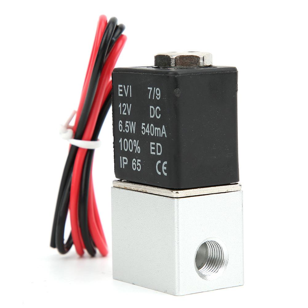 Quick Response Solenoid Valve Water   Oil 2-Position 2-Way Aluminum Alloy Body Valve  12V