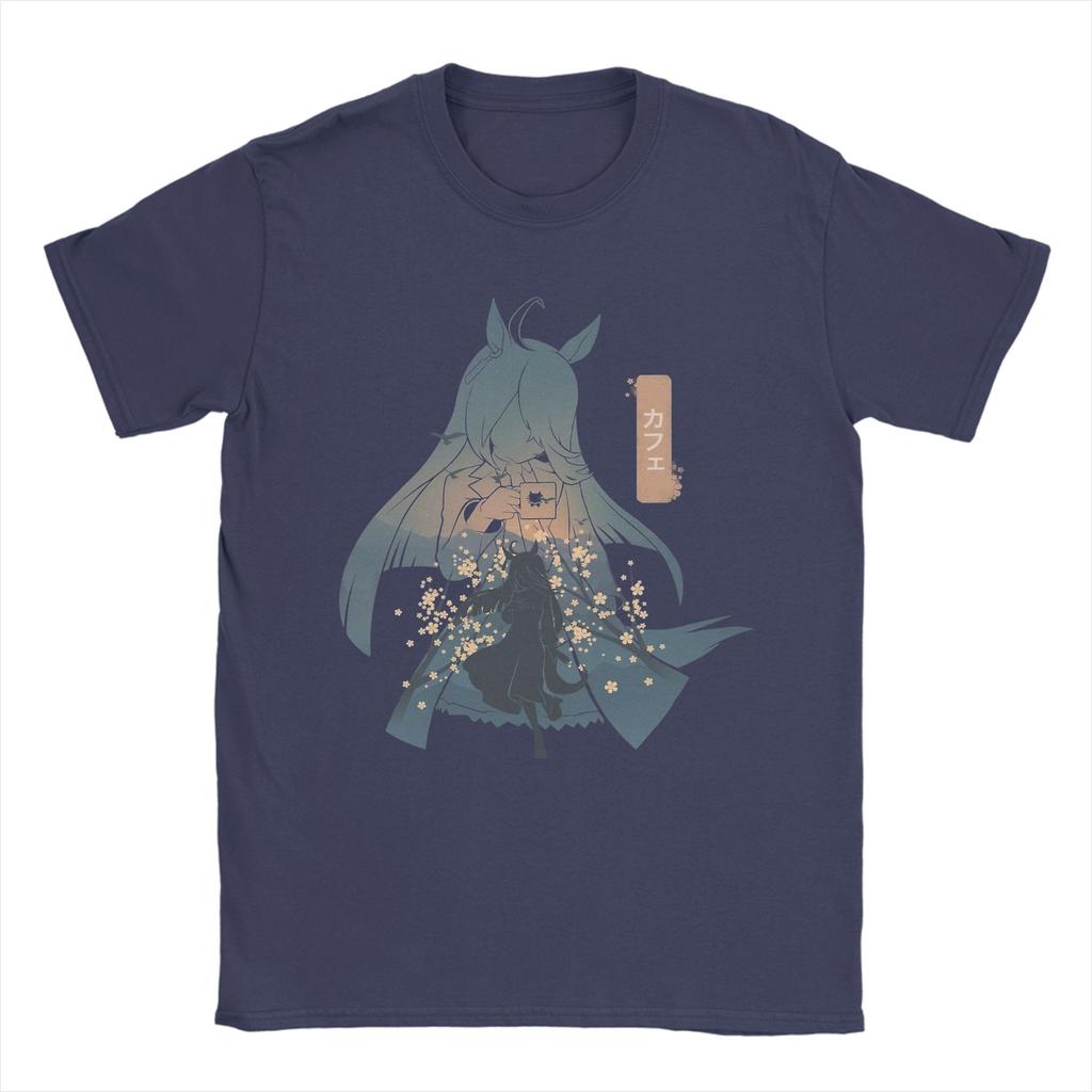 Manhattan Cafe Uma Musume Anime TShirts for Unisex Fashion Cotton Tee Shirt Crewneck Short Sleeve T Shirts Plus Size Tops