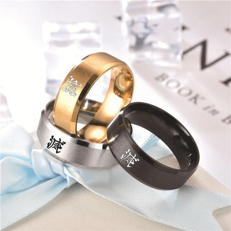 Buy Anime Demon Slayer Ring Kimetsu No Yaiba Stainless Steel