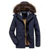 Men's Casual Cotton Clothes Winter New Large Size Thickened Velvet Middle-aged and Elderly Cotton-padded Clothes Male Father Jacket