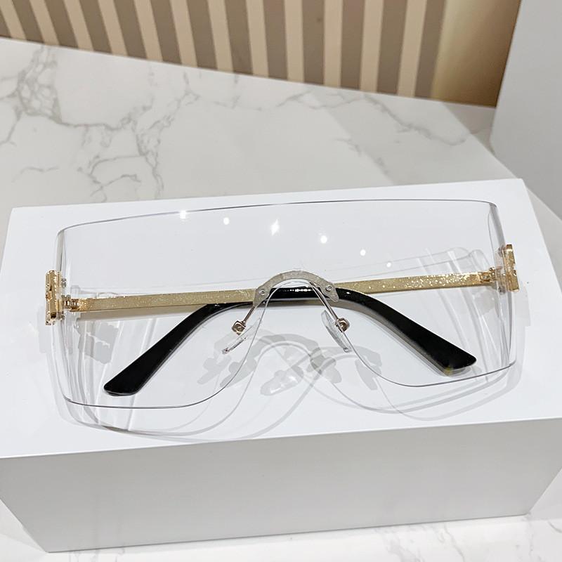 Miao Jia Y2k Frameless Sunglasses For Women Uv400 Sun Protection Fashion Accessories