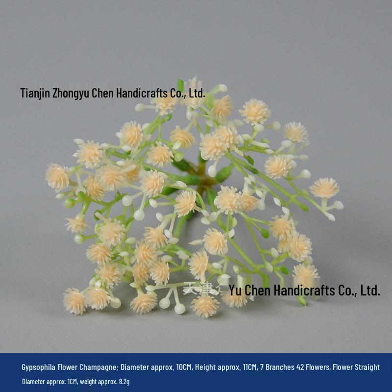 Champagne Silk Imitation Flowers for Hairpins, Hanfu Headdresses, Souvenirs, and Performance Accessories.