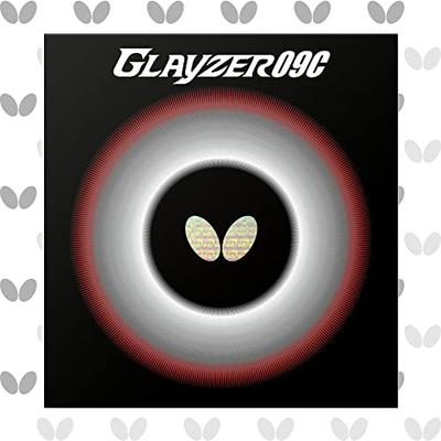 Butterfly Table Tennis Rubber, Made In Japan, Glazer 09C, Inverted Soft, Sticky High Tension, Black (278), Extra Thick, 06110