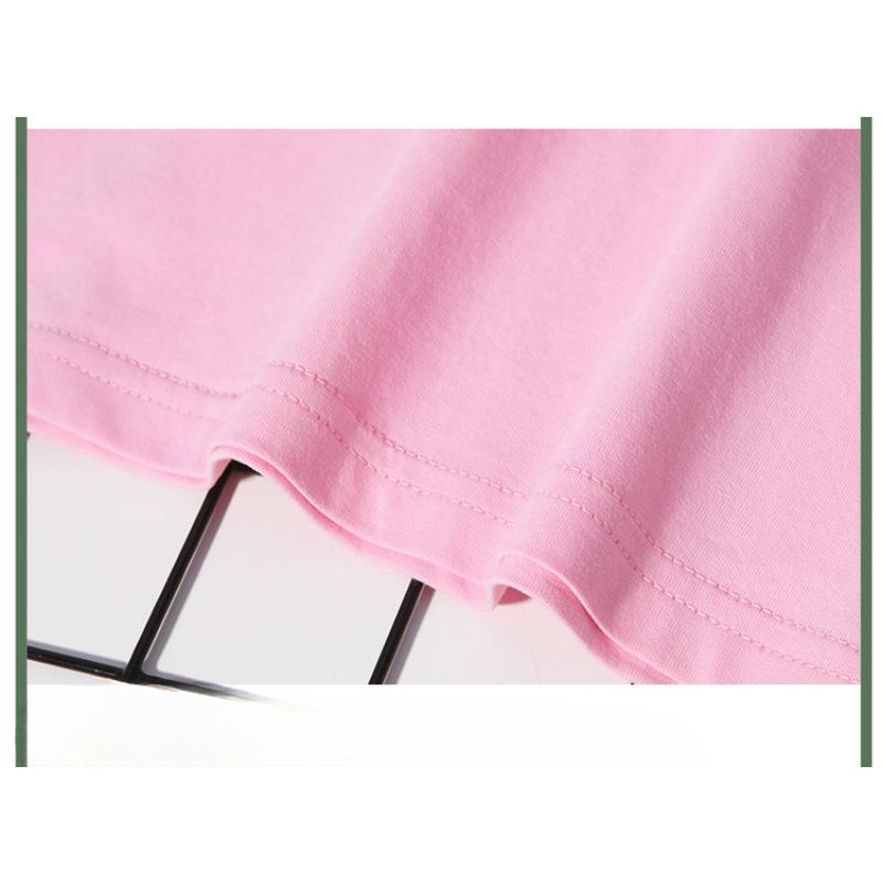 Baumwolle kinder rundhals t-shirt mittleren und großen kinder zuckerwatte farbe halbe hülse