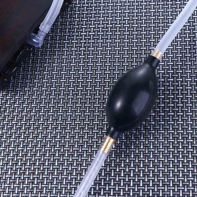 Pompe Siphon Manuelle Universelle pour Transfert de Liquides Essence Eau Diesel avec Boule Absorbante