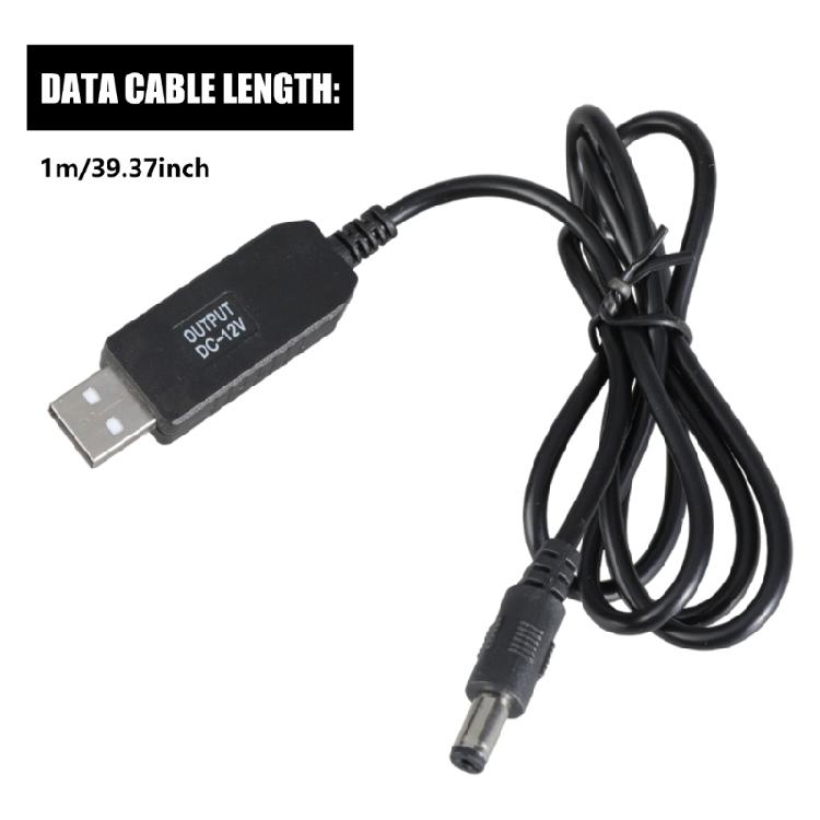 Boost Line USB 5V auf DC5521 12V Aufwärtswandler Kabeladapterkabel 5,5x2,1mm Ausgang für Auto-Kühlventilator Rekorder