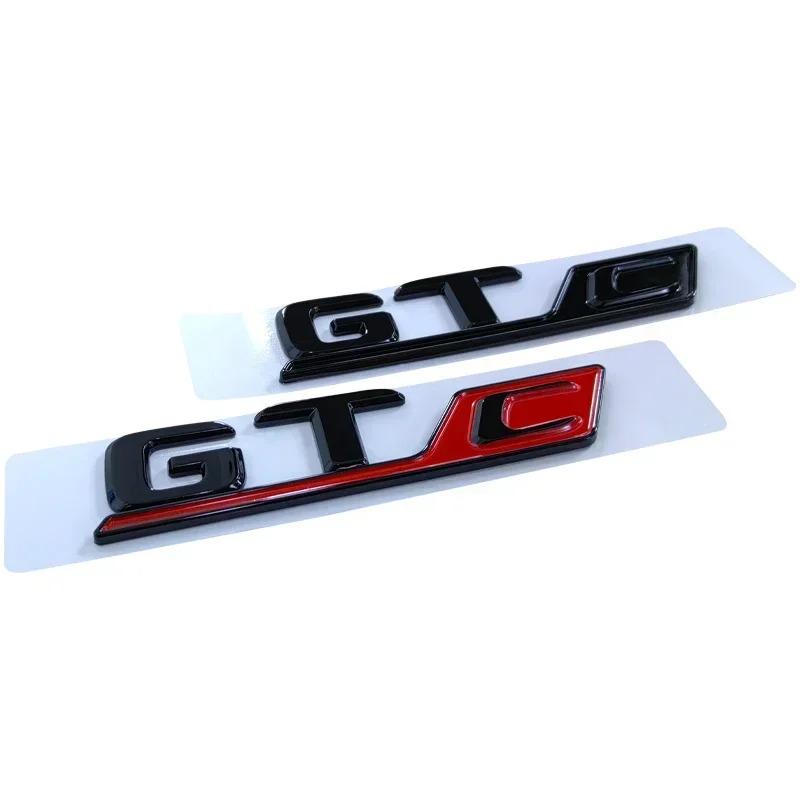 3D ABS Letters Numbers GT C GTC Emblem For Mercedes-Benz GTC Car Trunk Lid Nameplate Badge Logo Sticker Chrome Black Red TN2