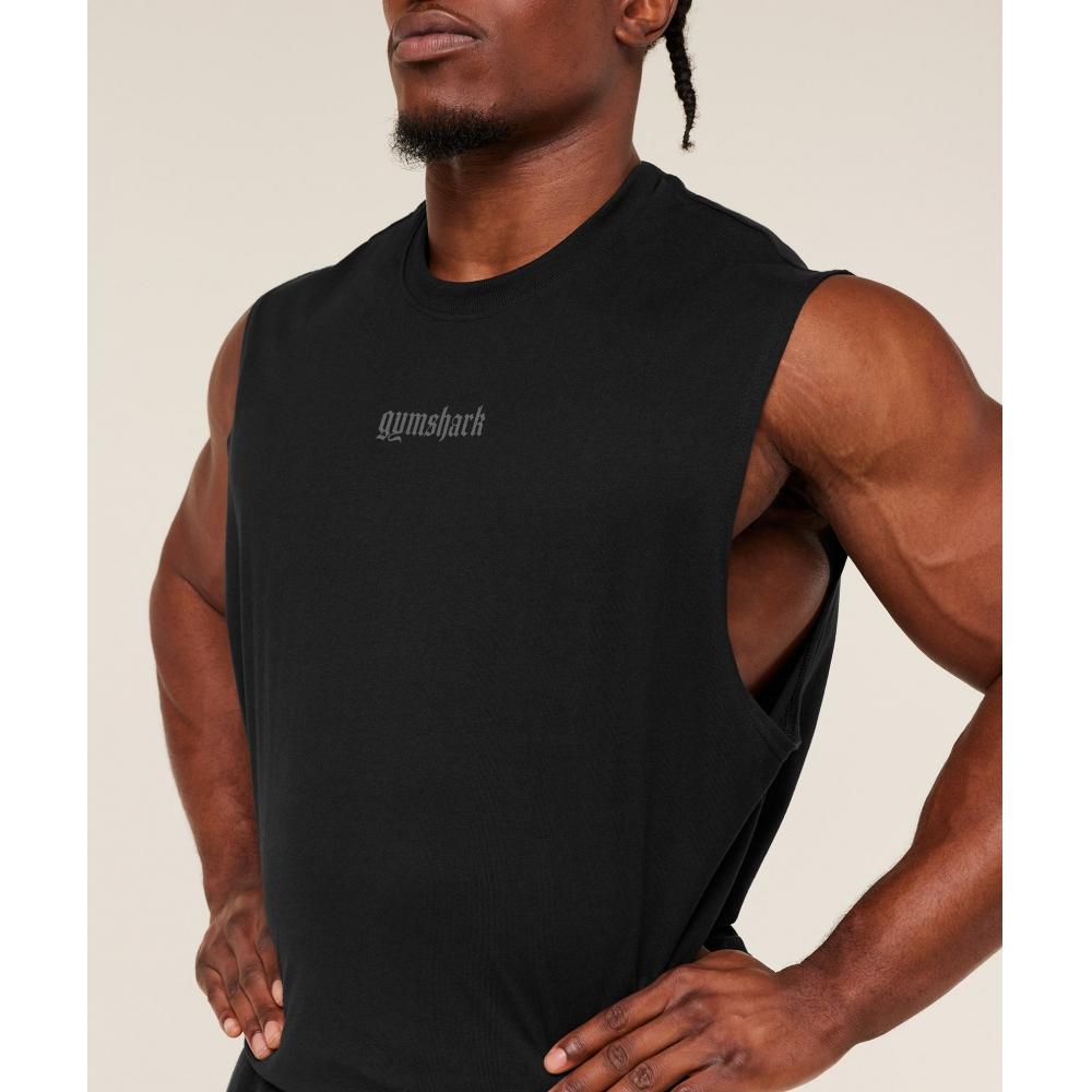 Gymshark Olde English Tank Gs Black A4c6s Bb2j