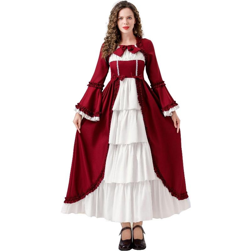 Nime Lolita Dress Medieval Court Vintage Goth Queen Cos Dress Holiday Party Uniform