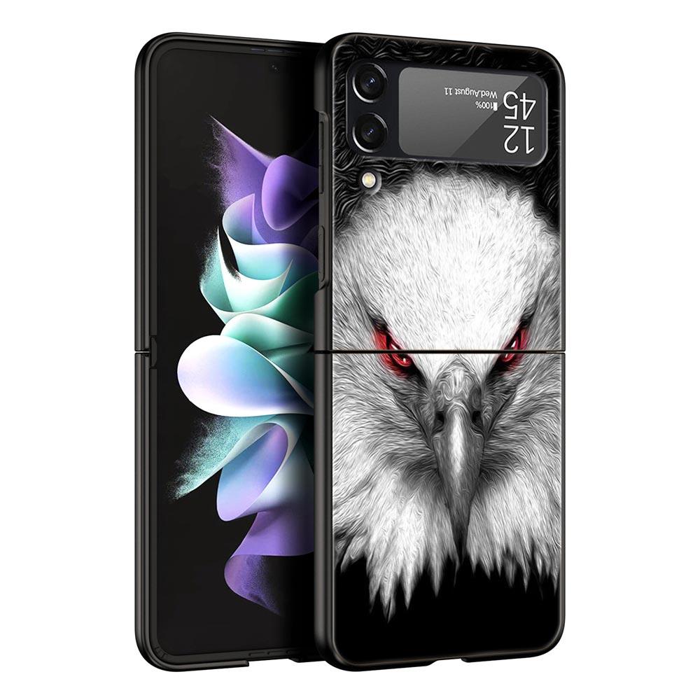 Husă Telefon Z Flip 4 pentru Samsung Galaxy Z Flip 3 5G ZFlip3 Flip3 zflip Flip4 Negru Husă PC Dură Tigru Leu Leopard Carcasă Coque