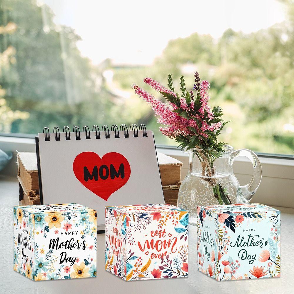 12pcs Colorful Snack Candy Boxes Cartoon Cookie Box Mother's Day Gift Boxes  Birthday Supplies