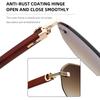Wood-grain Glasses Temple Frameless Sunglasses Multicolor Men UV400 Eyewear  Unisex